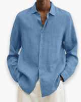 Herren Elegante Freizeit Hemd | Lange Ärmel – Hell Blau