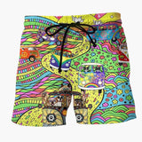 Bunte bedruckte Boardshorts für Männer - Sommerliche Strandmode – Mehrfarbig