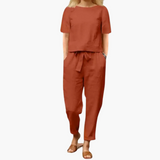 Luftiges Sommer Set für Frauen – bequem und stylish – Orange