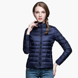 Leichte Daunenjacke für Damen – Marineblau