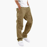 Weite Cargo-Hose für Männer - Bequeme Passform mit Taschen – Khaki