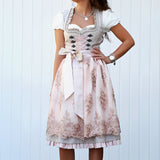 Libby - Stilvolles Dirndl mit kurzen Ärmeln für Damen – Rosa