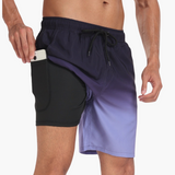 Schnelltrocknende Shorts - Herren Stretch-Shorts mit Innenslip – Lila