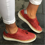 Damen Bequeme Atmungsaktive Slip-Ons | Komfortabel und Vielseitig – Rot
