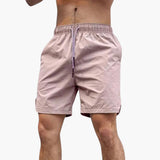 Herren Badeshorts mit Seitentaschen und elastischem Bund – Rosa
