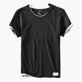 Basic T-Shirt - Herren Rundhals Kurzarmshirt aus Baumwolle – Schwarz