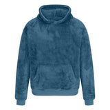 Plüsch – warmer, flauschiger kapuzenpullover – Hellblau