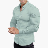 Slim-Fit Hemd für Herren – Hellgrün