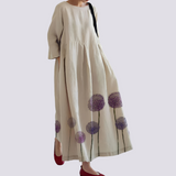 Veronica - Lockeres Kleid mit Taschen für Damen – Khaki