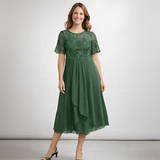 Floraine - Schickes Damenkleid – Grün