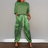 Zaida - Elegantes und durchdachtes Damen-Set – Grün