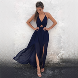 Sierra - Stilvolles und entspanntes Boho-Kleid – Marineblau