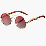 Damen Sonnenbrille mit Rundgläsern und UV-Schutz für alle Jahreszeiten – Gradient Pink