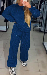 LUMINA – Glänzendes Lounge-Set – Blau