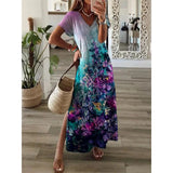 Orren – Elegante Maxikleider mit lebendigem Print – Lila
