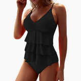 Feel-good Tankini - für Damen mit verstellbaren Trägern – Schwarz