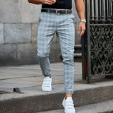 Moise™ | Elegante Herren-Slim-Fit-Hose mit Karomuster – Grau