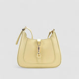 Vintage Schultertasche Damen – Vegan Leder & Retro Look – Gelb