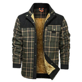 Herren Winterjacke Warm Gefüttert | Komfortabel – Grün/Gelb