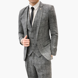 Eleganter Anzug - Herren 3-teilig für Hochzeit & Events – Grau