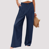 Helen - Lässige Hose mit weitem Bein für Damen – Blau