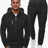 Slim-Fit Trainingsanzug für Herren – Schwarz