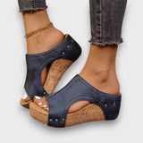 Raya – Keilsandalen mit Cut-Out-Design – Blau