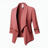 Damen-Blazer mit Langarm | formale Linienführung – Rosa
