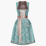 Spitzen-Dirndl kleid für Damen - Oktoberfest 2025 – Grün