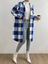 Damen-Teddy-Mantel In Übergroßer | Warme – Blau