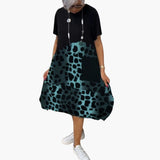 Sommerkleid Damen - Lockeres Freizeitkleid mit Musterprint – Blau