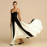 Roxanne - Elegantes langes Kleid – Schwarz