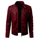 Kalix – luxus-lederjacke – Rotwein