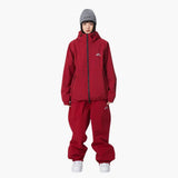 Zweiteiliges Skianzug Set für Unisex – Rot