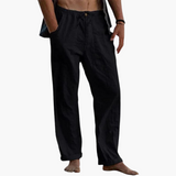 Freizeithosen für Herren – Relaxed Fit mit bequemer Taille – Schwarz