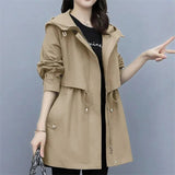 Trenchcoat Damen | Übergangszeit Mit Mittlerem Schnitt Und Kapuze – Beige