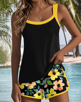 Thea | Zweiteiliges Elegantes Tankini-Set – Gelb