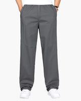 Ryan | Geradem Schnitt Freizeit Baumwolle-Hose mit Elastikbund – Grau