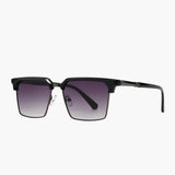 Männer Sonnenbrille mit eckiger Fassung und UV400 Schutz – Schwarzgrau