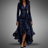 Soria – Elegantes, lässiges Maxikleid – Marineblau