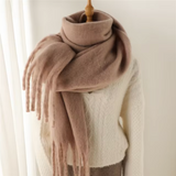 Oneka - Winterschal aus Kaschmir – Khaki