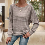 Merle - strukturierter pullover für damen – Grau