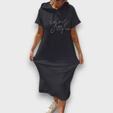 Yareni – Hoodie-Kleid mit urbanem Flair – Schwarz