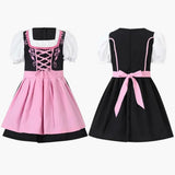 Besticktes Dirndl kleid für Mädchen - Oktoberfest 2025 – Rosa