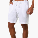 Leichte Sommer-Shorts mit Kordelzug - für Herren im Urlaubsstil – Weiß