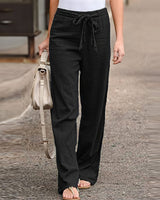 Sarah - Bequeme Hose mit weitem Schnitt – Schwarz