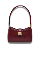 Damen Schultertasche Schwarz – Elegant & mit Reißverschluss – Rot