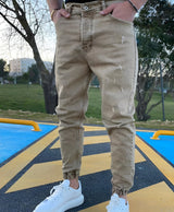 Andre - Stilvolle Slim-Fit-Jeans mit Rissen für Herren – Khaki