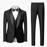 Hochzeitsgast-Anzug - eleganter Stil für Herren zum Tragen – Schwarz