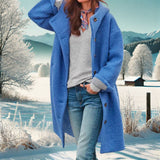 Meryl | Bequemer Mantel – Blau